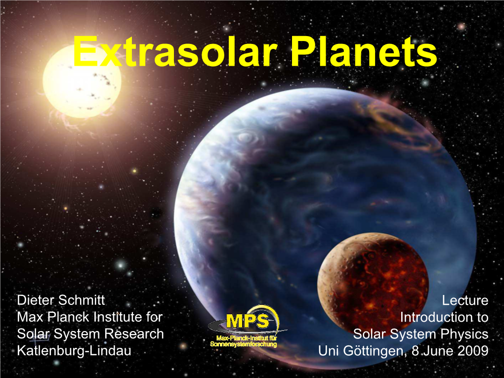 Extrasolar Planets