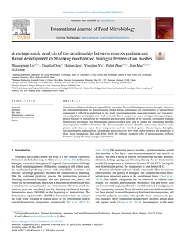 International Journal of Food Microbiology a Metagenomic