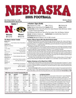 2005 FOOTBALL Date of Release: Monday, Oct