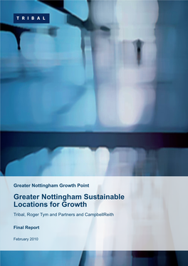 Greater Nottingham Sustainable Locations for Growth Study