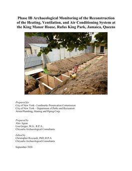 Phase IB Archaeological Monitoring of the Reconstruction of the Heating