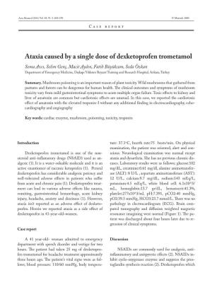 Ataxia Caused by a Single Dose of Dexketoprofen Trometamol