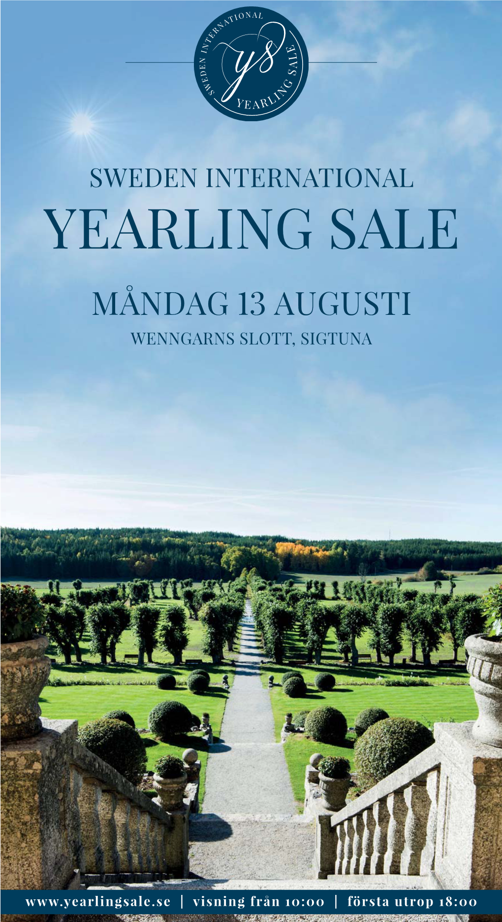 Yearling Sale Måndag 13 Augusti Wenngarns Slott, Sigtuna