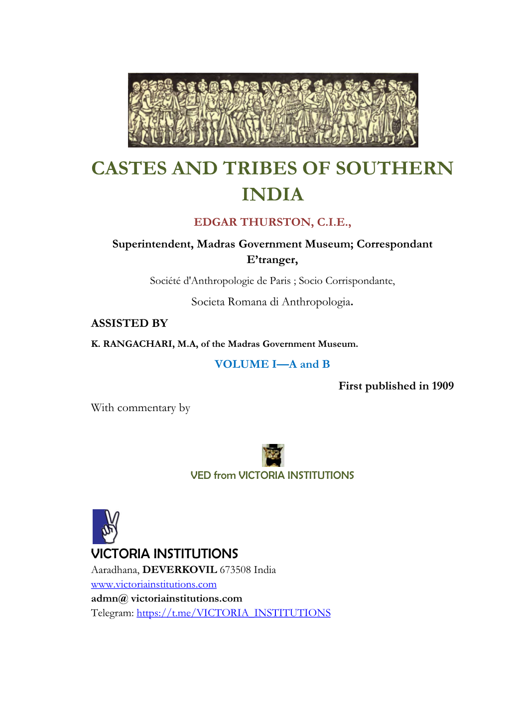 Castes and Tribes of Southern India