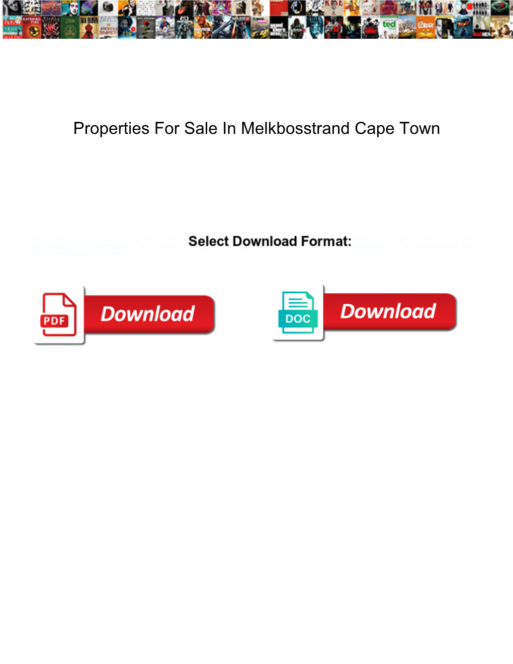 Properties for Sale in Melkbosstrand Cape Town