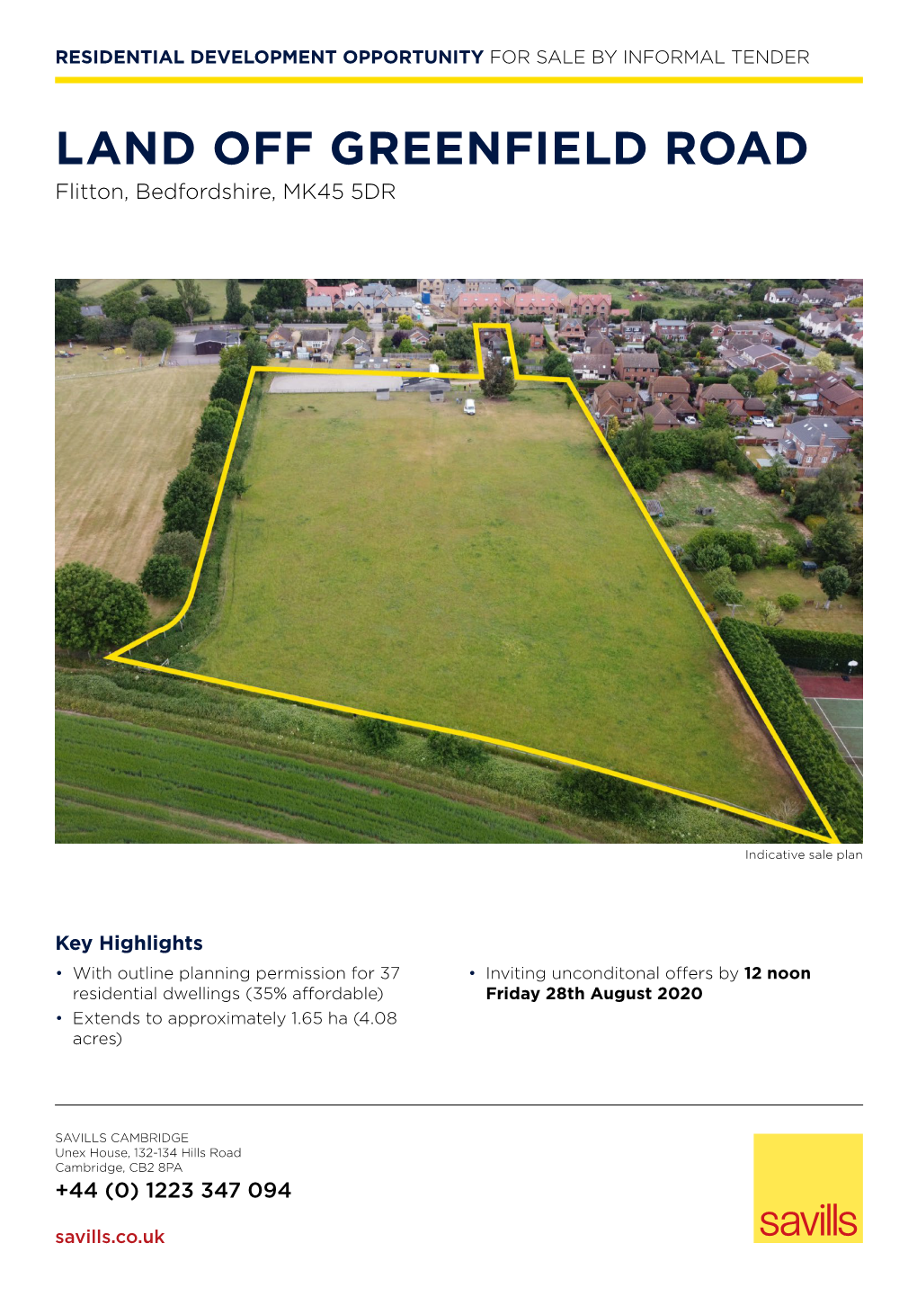 LAND OFF GREENFIELD ROAD Flitton, Bedfordshire, MK45 5DR