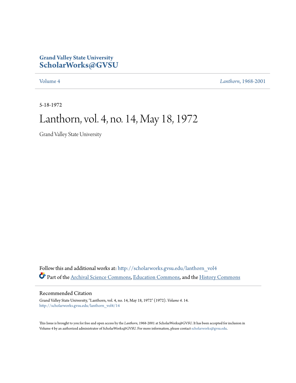 Innihobn Vol.4 No 14 T H a 9 Rand Volley State Colleges M Ay 18,1972 450 Vote Low Tomcat at Elections by Barbara Cullinane Person Runs