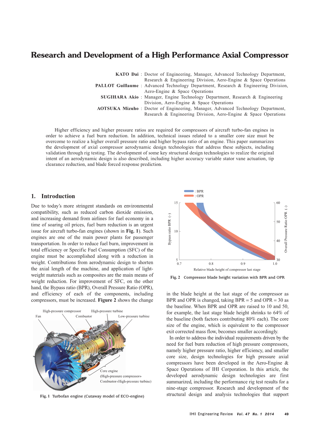 Research and Development of a High Performance Axial Compressor