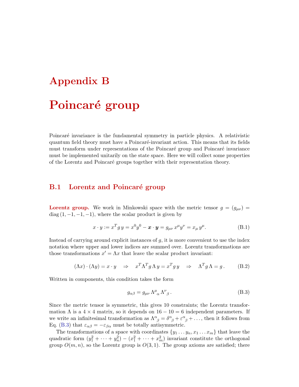 Poincaré Group