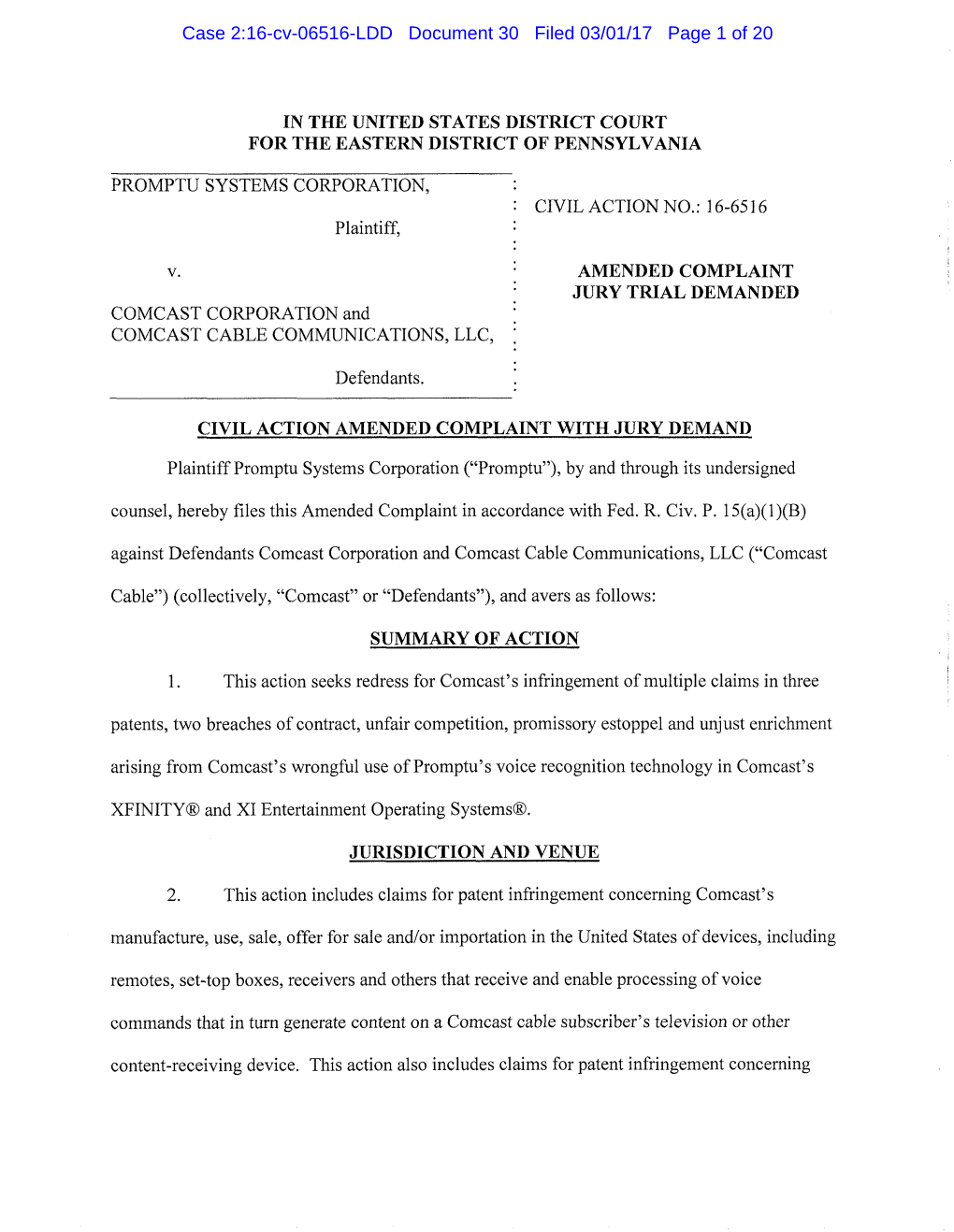 Case 2:16-Cv-06516-LDD Document 30 Filed 03/01/17 Page 1 of 20