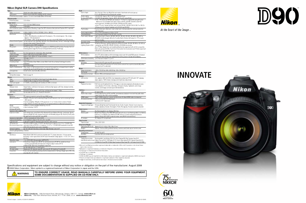 Nikon D90 Brochure