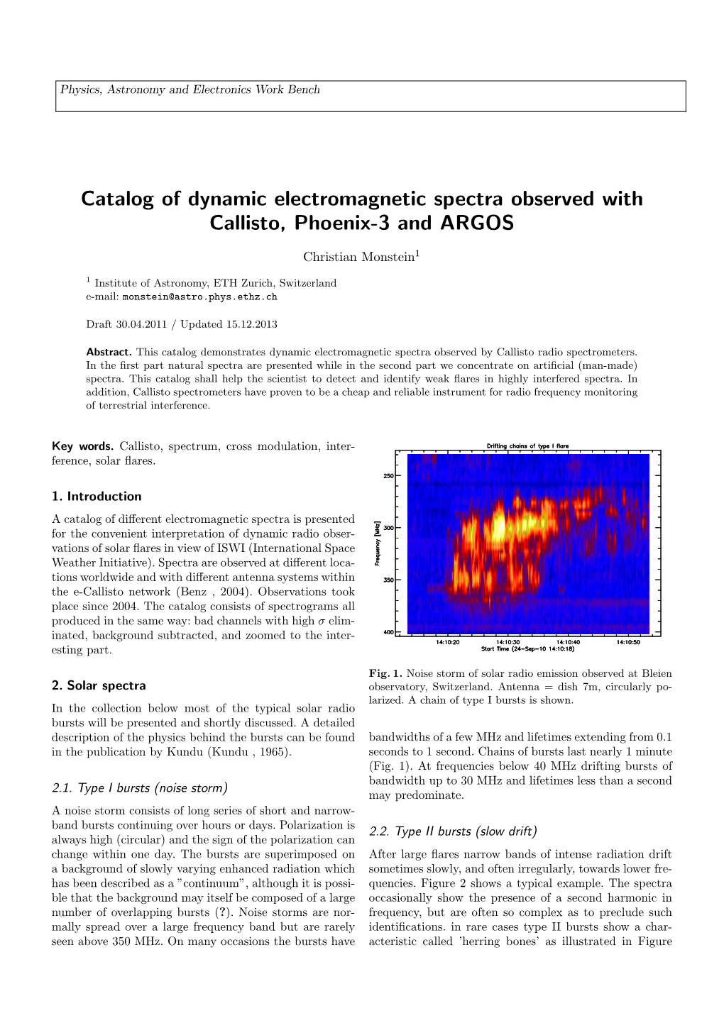 Catalog of Dynamic Electromagnetic Spectra Observed with Callisto, Phoenix-3 and ARGOS