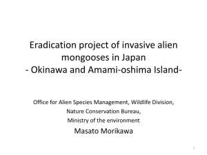 Eradication Project of Invasive Alien Mongooses on Amami-Oshima