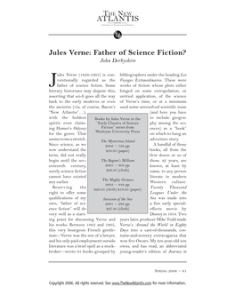 Jules Verne: Father of Science Fiction? John Derbyshire