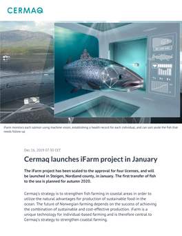 Cermaq Launches Ifarm Project in January