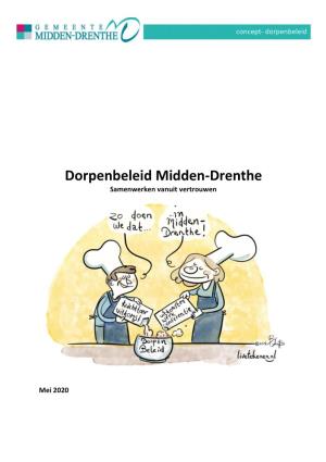 Dorpenbeleid Midden-Drenthe Samenwerken Vanuit Vertrouwen