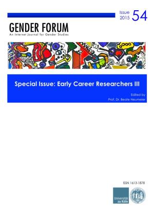 Early Career Researchers III