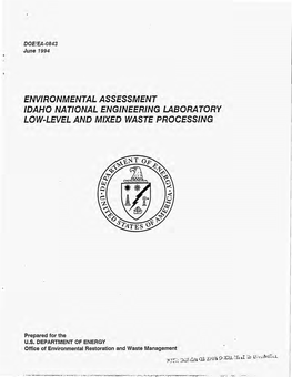 Environmental Assessment Idaho National Engineering Laboratory Low-Level and Mixed Waste Processing