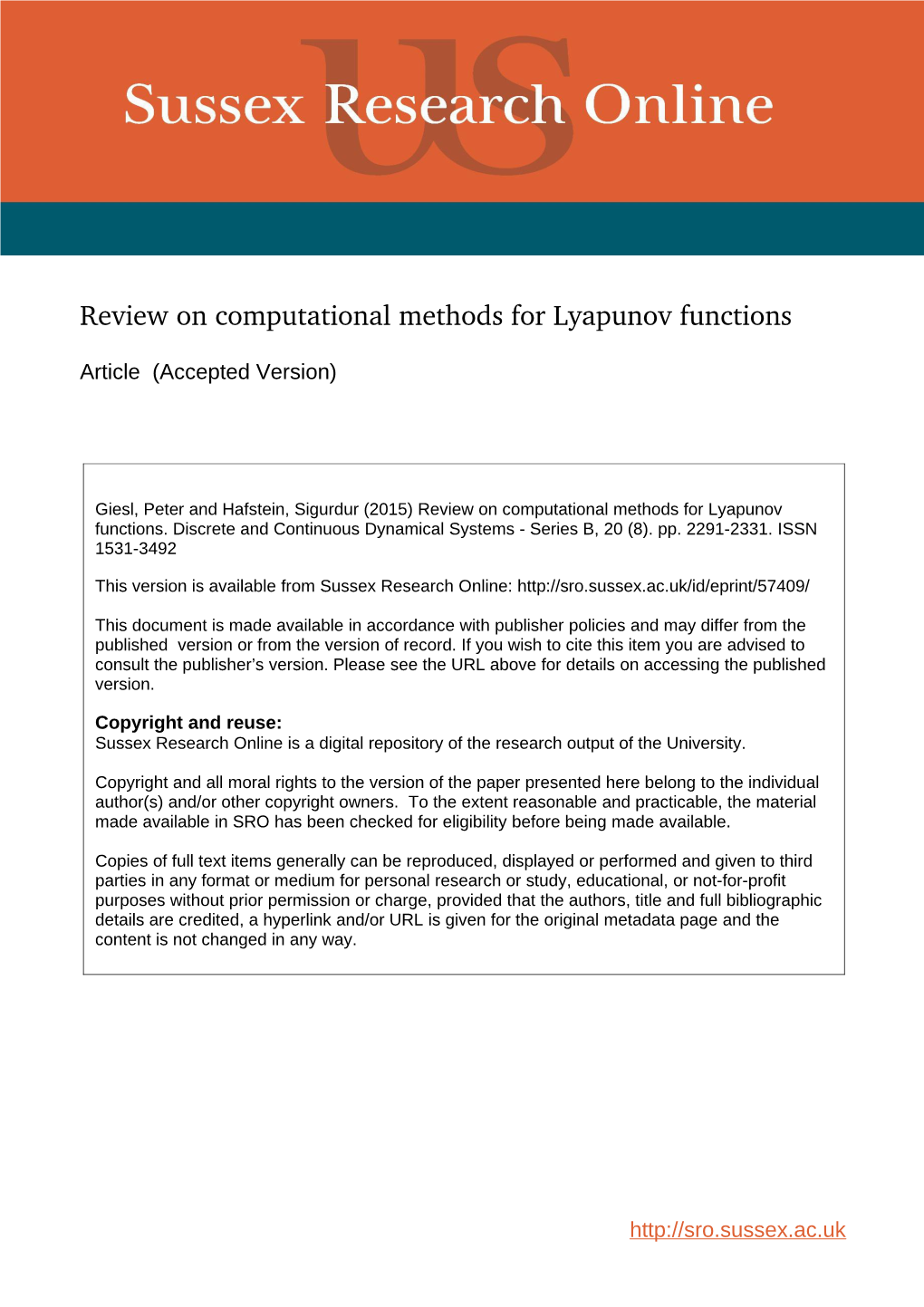 Review on Computational Methods for Lyapunov Functions