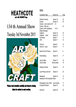 HEATHCOTE Competition Class Section No
