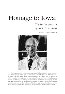 Homage to Iowa: the Inside Story of Ignacio V