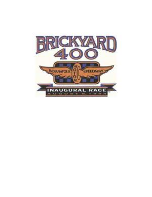 1994 Brickyard 400 Fact Book Table of Contents