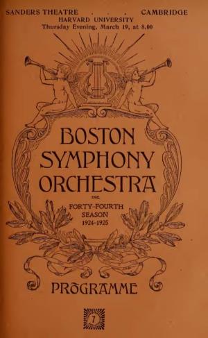 Boston Symphony Orchestra Concert Programs, Season 44,1924-1925, Trip