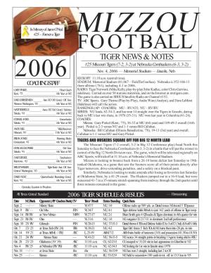 2003 FB Game Notes