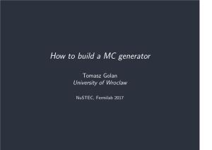 How to Build a MC Generator