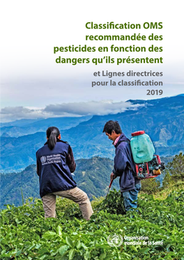 Classification OMS Recommandée Des Pesticides En Fonction Des Dangers