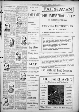 FAIRHAVEN HERALD: FAIRHAVEN, WASHINGTON, FRIDAY, MAY 13, 1892 3 STERN FOES of EVIL Bishop Willimnx