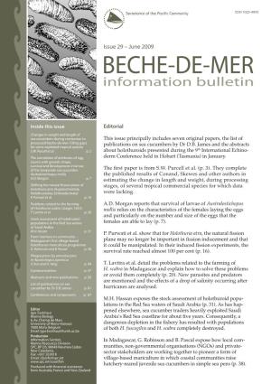 SPC Beche-De-Mer Information Bulletin #29 – June 2009 X