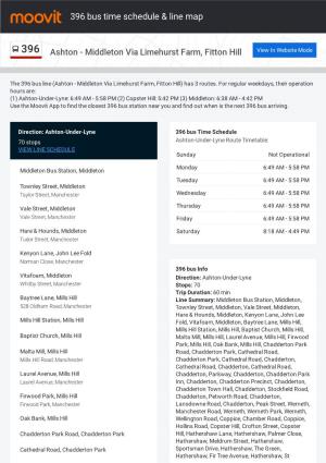396 Bus Time Schedule & Line Route