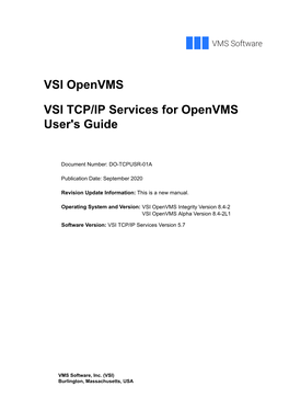 VSI TCP/IP Services for Openvms User's Guide