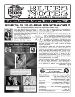 Blues Notes October 2013