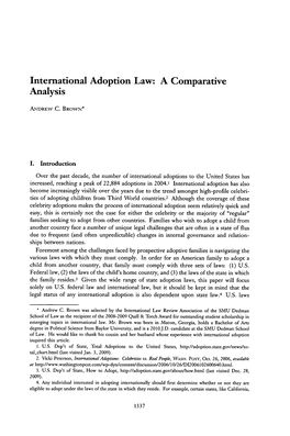 International Adoption Laws: a Comparative Analysis