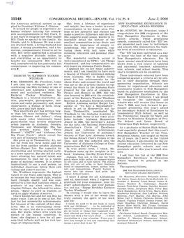 CONGRESSIONAL RECORD—SENATE, Vol. 154, Pt. 8 June 3