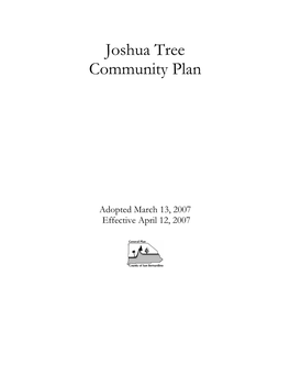 Joshua Tree Community Plan