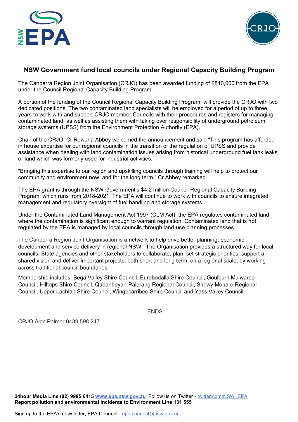 NSW Government Fund Local Councils Under Regional Capacity Building Program