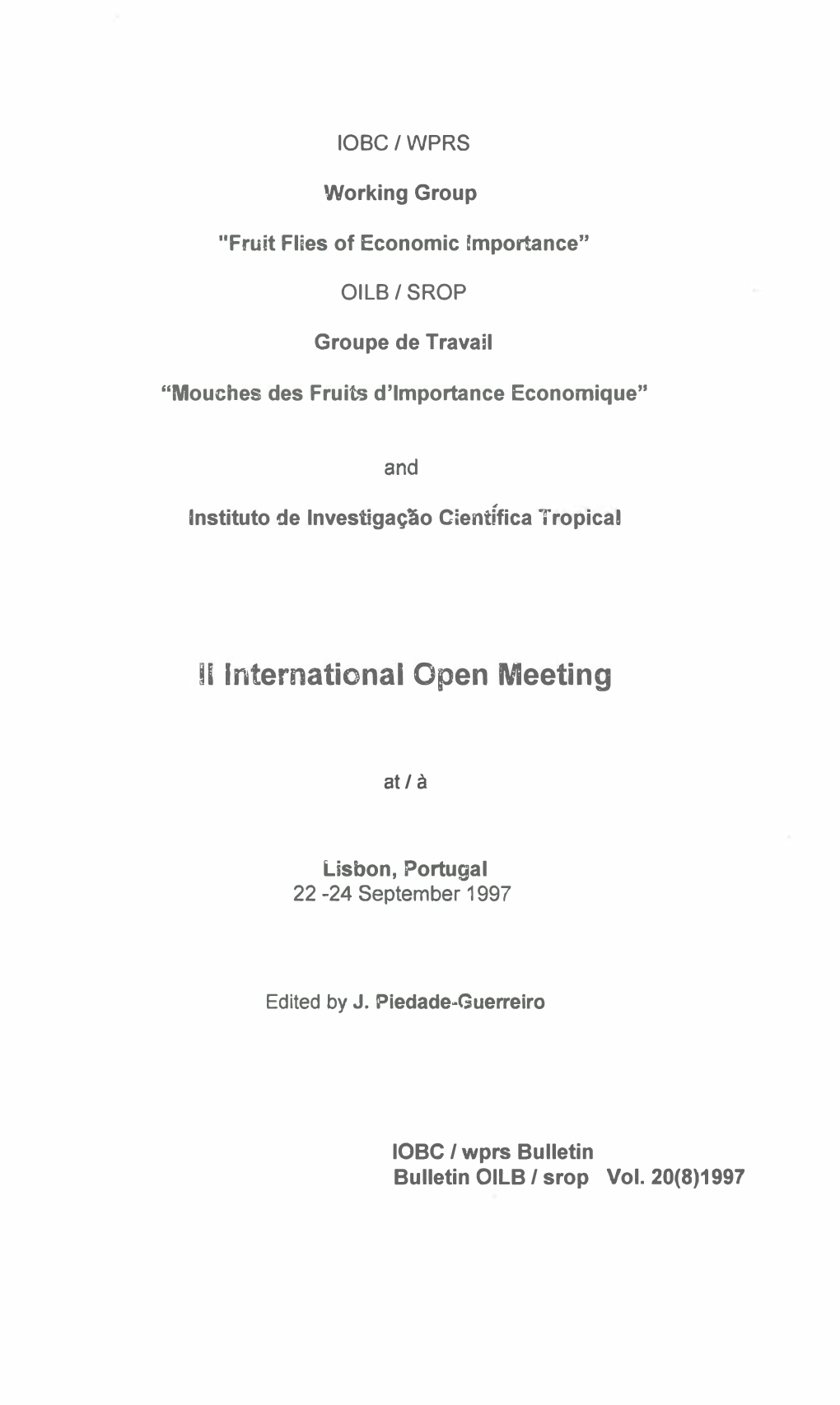 II International Open Meeting