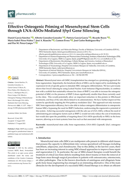 Effective Osteogenic Priming of Mesenchymal Stem Cells Through LNA-Asos-Mediated Sfrp1 Gene Silencing