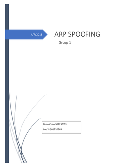 ARP SPOOFING Group 1