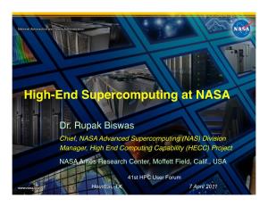 High-End Supercomputing at NASA!