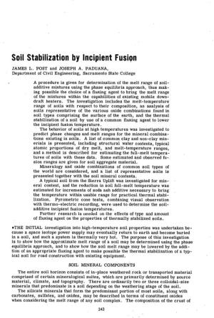 Soil Stabilization by Incipient Fusion