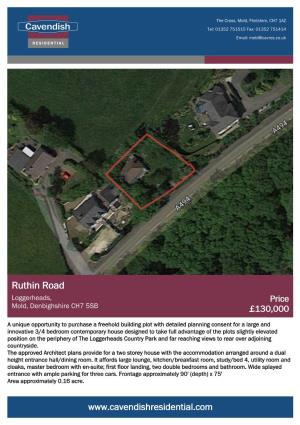Ruthin Road Loggerheads, Price Mold, Denbighshire CH7 5SB £130,000