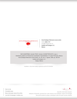 Redalyc.Distribution Patterns of Charaxinae