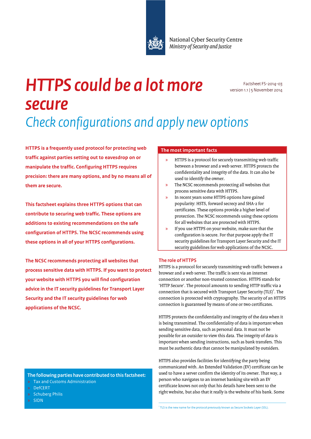 Factsheet HTTPS Could Be a Lot More Secure