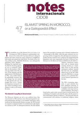 Islamist Spring in Morocco, Or a Gattopardo's Effect