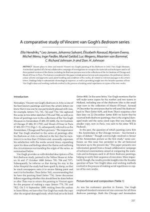 A Comparative Study of Vincent Van Gogh's Bedroom Series