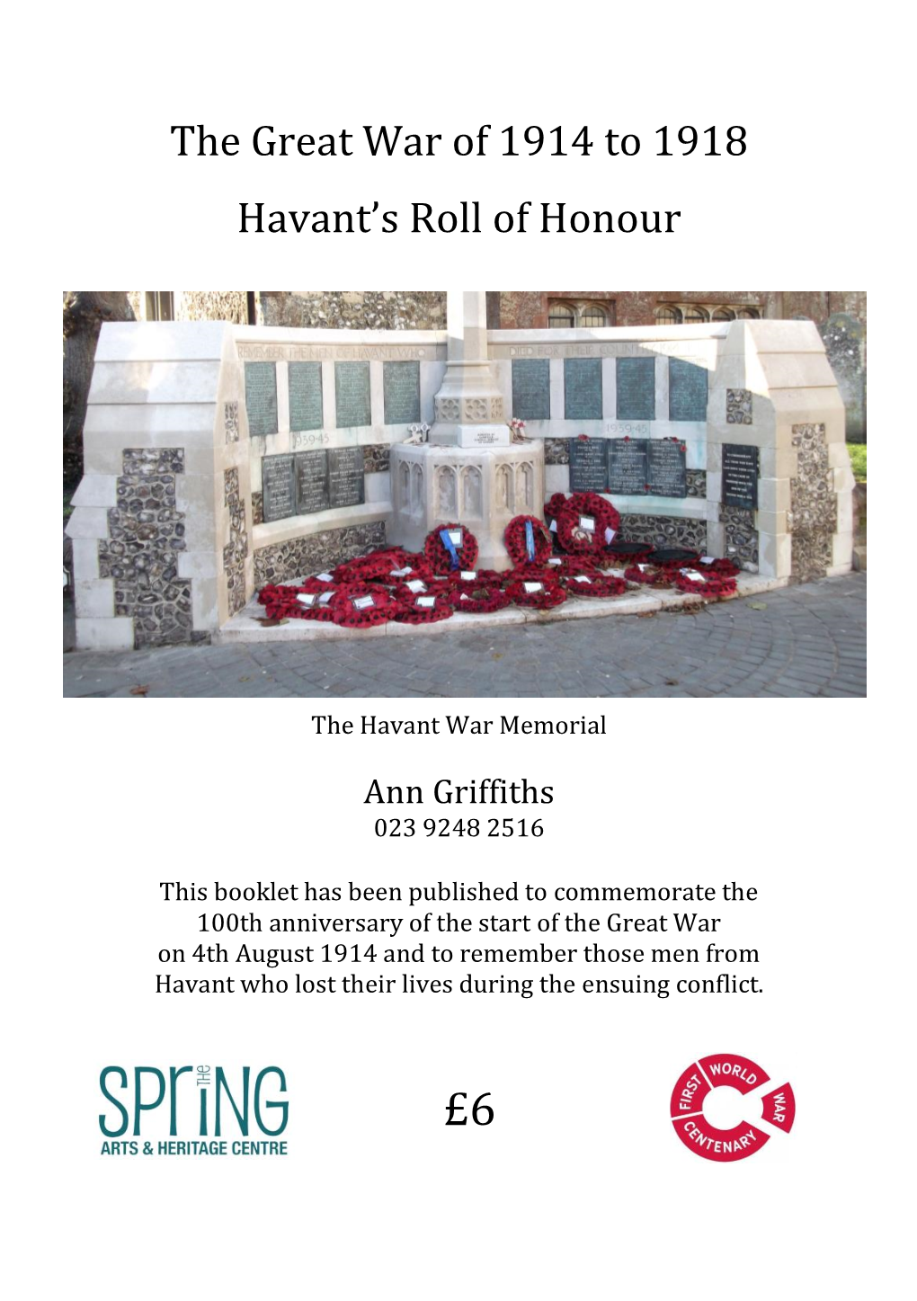 The Great War of 1914 to 1918 Havant's Roll of Honour